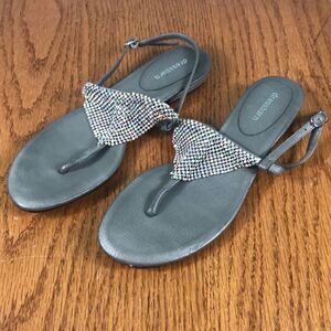 Dressbarn Jeweled mesh sandals in pastel sparkles EUC size 8.5